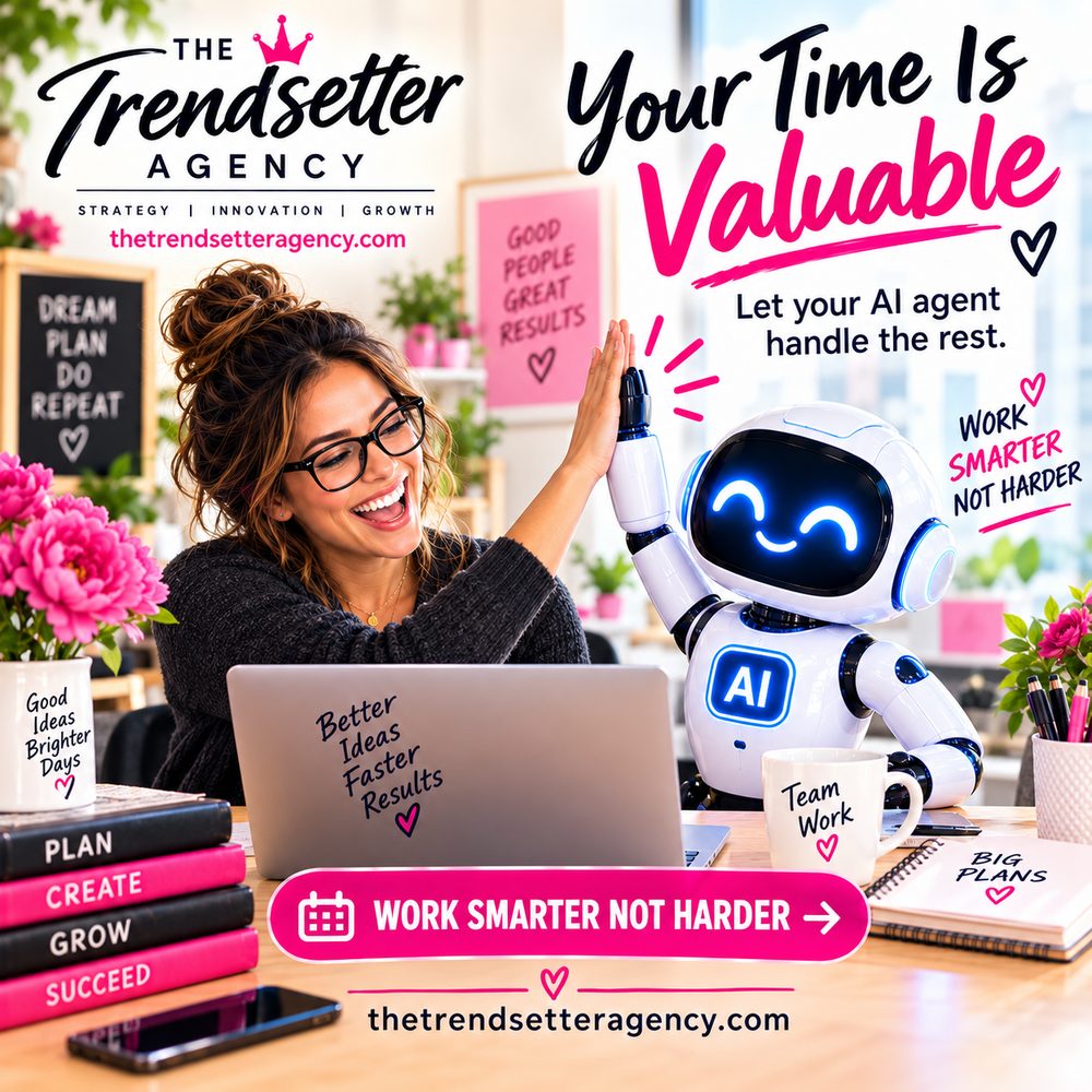 Your time is valuable — let your AI agent handle the rest. Work smarter, not harder, with The Trendsetter Agency